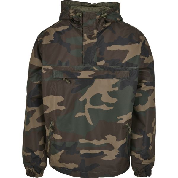 Brandit Pull-Over Summer Army Windbreaker Veste wood camo