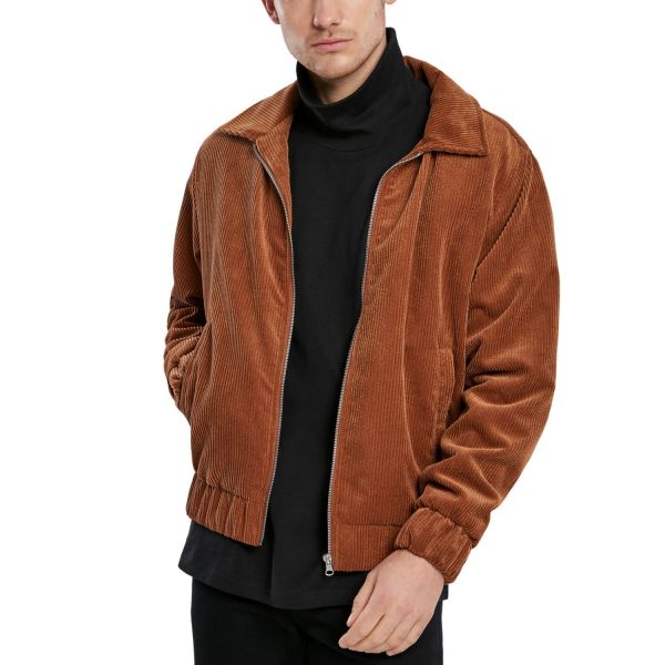 Urban Classics - Boxy Corduroy Kord Jacke braun