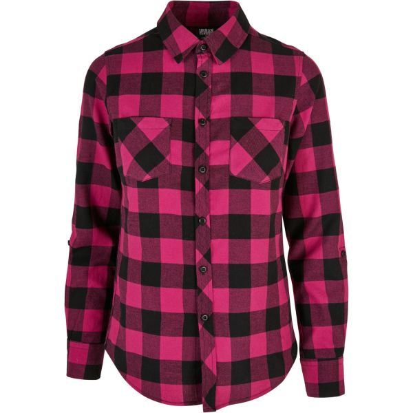 Urban Classics Ladies - TURNUP FLANELL Holzfäller Hemd