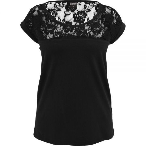 Urban Classics Femme - FLOWER LOOSE Shirt noir