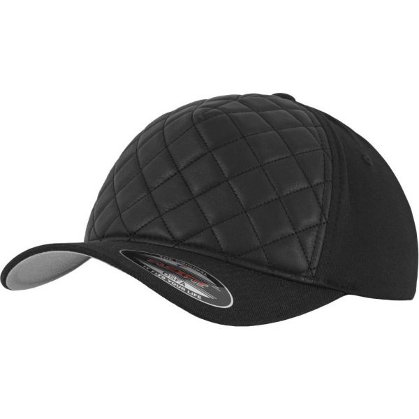 Flexfit Diamond Quilted Stretchable Cap - black