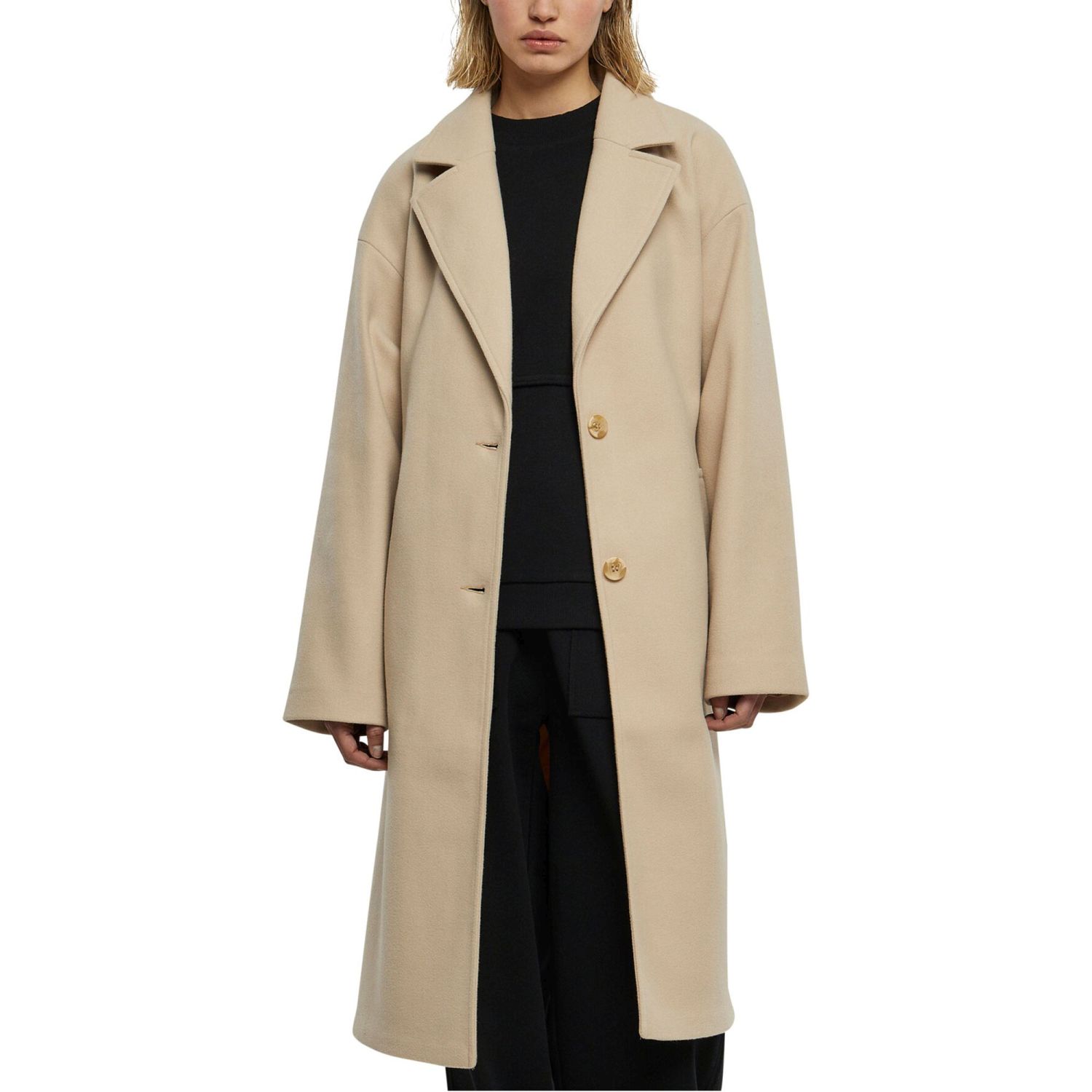 Urban Classics Ladies - Oversized Long Coat sand | Winter Jackets | Jackets  | WOMEN | URBAN STREET EN