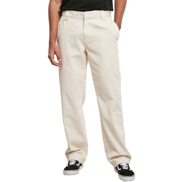 Urban Classics - Corduroy Workwear Pants white sand