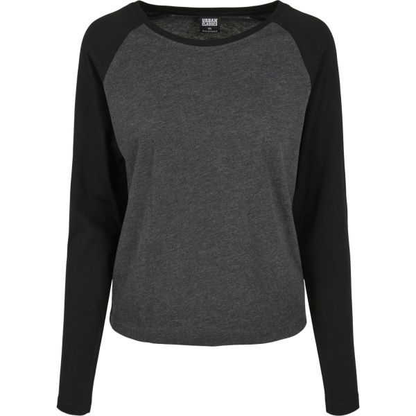 Urban Classics Ladies - RAGLAN Longsleeve charcoal