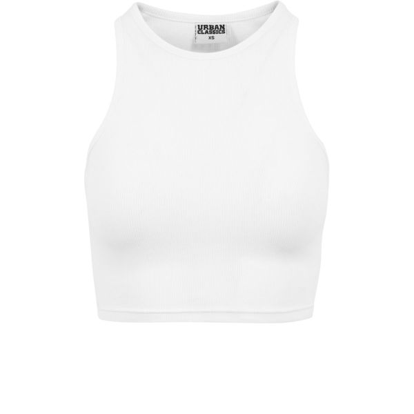 Urban Classics Ladies - Cropped Rib Tank Top Shirt bauchfrei