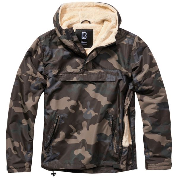 Brandit Pull-Over Outdoor Sherpa Windbreaker Jacket oliv