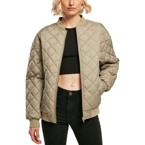 Urban Classics Ladies - Oversized Quilted BOMBER Jacke