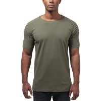 Urban Classics - PLEAT Raglan Long Shirt olive Urban Classics - PLEAT Raglan Long Shirt olive