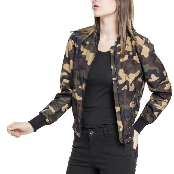 Urban Classics Ladies - LIGHT BOMBER Leichte Jacke army camo