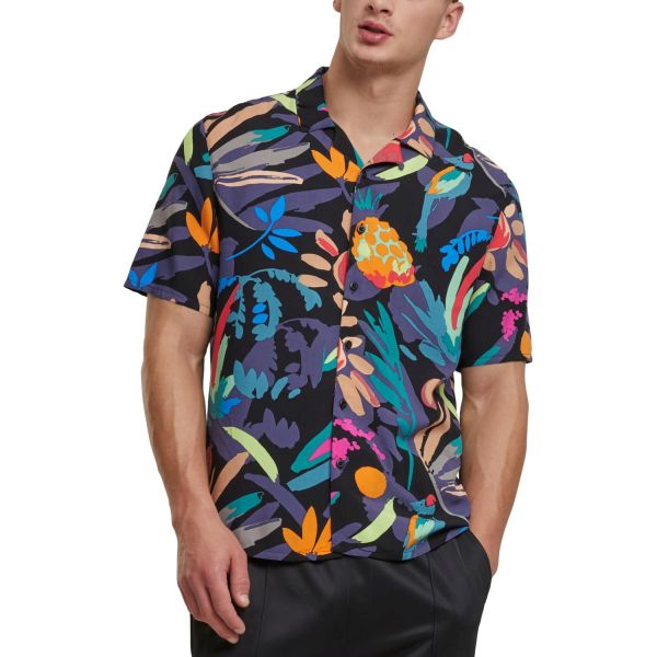 Urban Classics - Viscose Resort Shirt Chemise black fruity