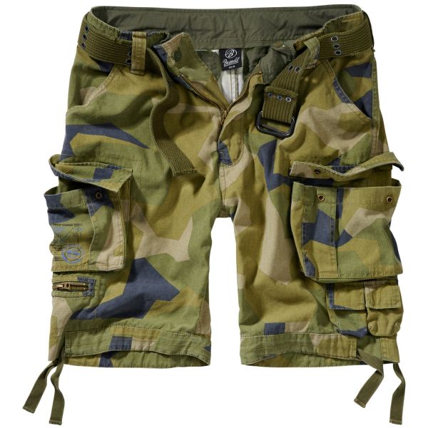 Brandit SAVAGE Vintage Worker Cargo Army Shorts swedish camo