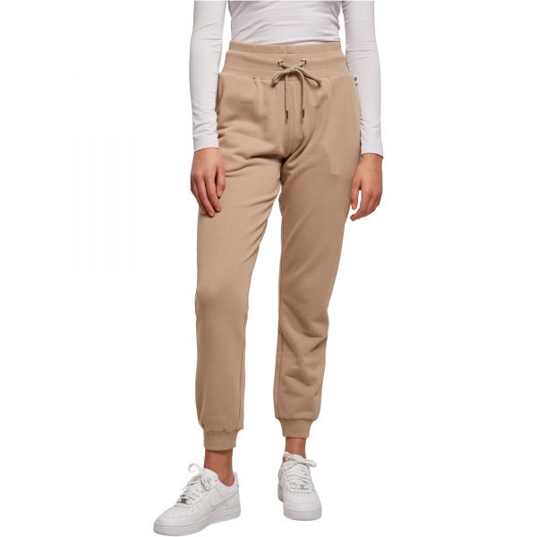 Urban Classics Ladies - Organic High Waist Sweatpants beige