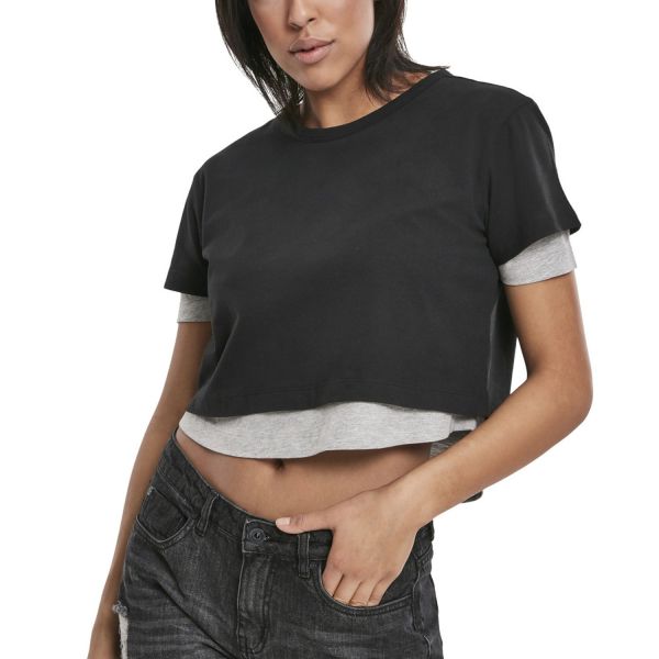 Urban Classics Ladies - Double Layered Short Cropped Top