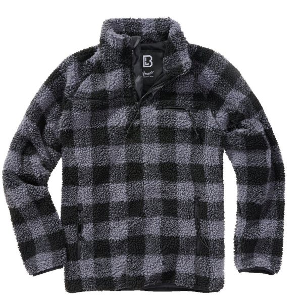 Brandit - Teddyfleece Troyer Sweater wood camo