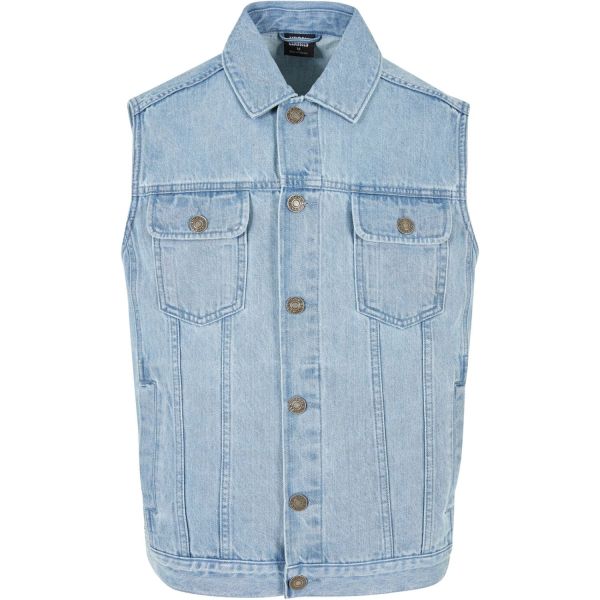 Urban Classics - DENIM Vest black raw