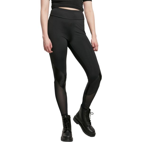 Urban Classics Ladies - Highwaist TECH Leggings noir