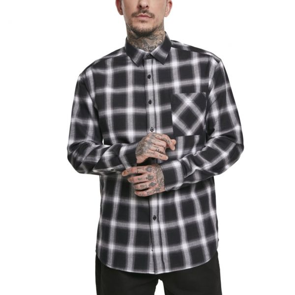Urban Classics - Oversized Checked FLANELL Shirt red