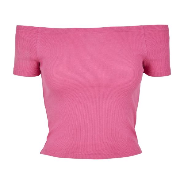 Urban Classics Ladies - Off Shoulder Rib Top trägerlos