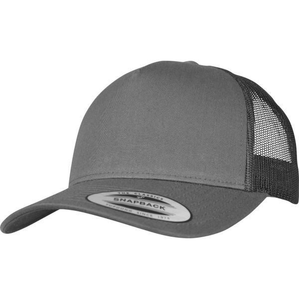 Flexfit 5-Panel RETRO Trucker Snapback Cap - charcoal white