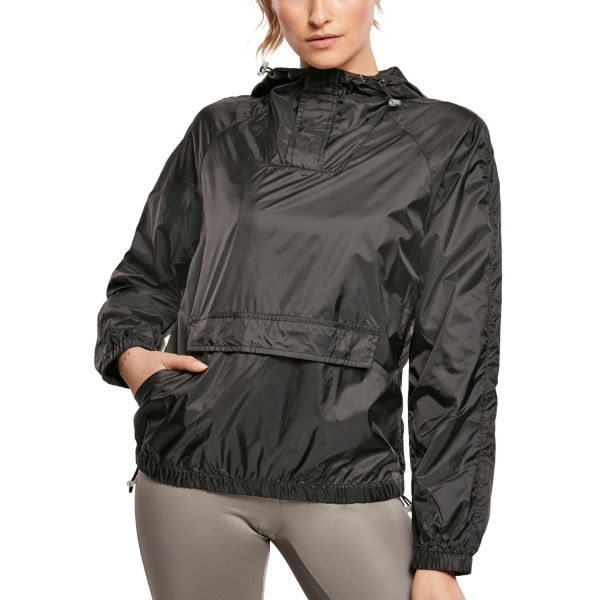 Urban Classics Ladies - RIB STOP Pull-Over Jacke schwarz