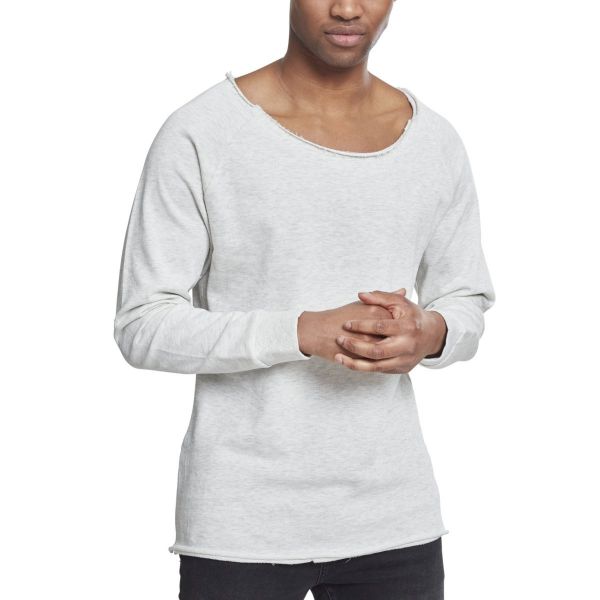 Urban Classics - Long Open Terry Crewneck olive