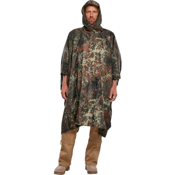 Brandit - Ripstop Poncho Veste de pluie wood camo