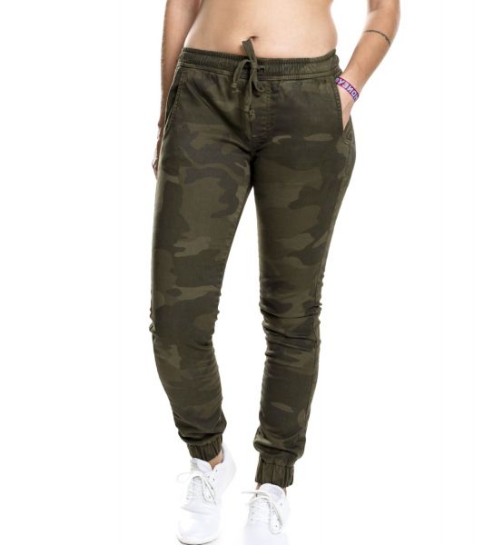 Urban Classics Ladies - Jogging Pants Stretch Hose camo