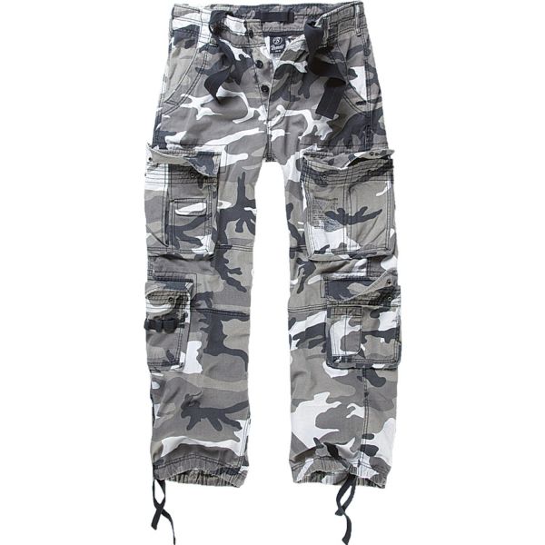 Brandit Pure Vintage Cargo Army Trousers white