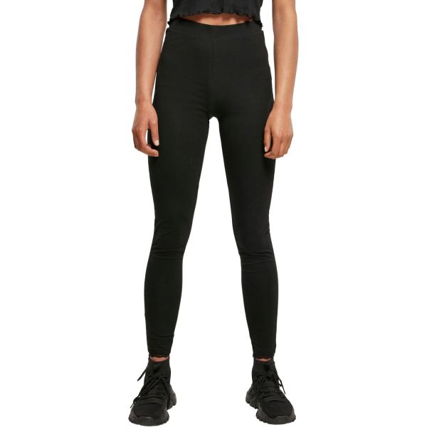 Urban Classics Ladies - LACE HEM Leggings noir