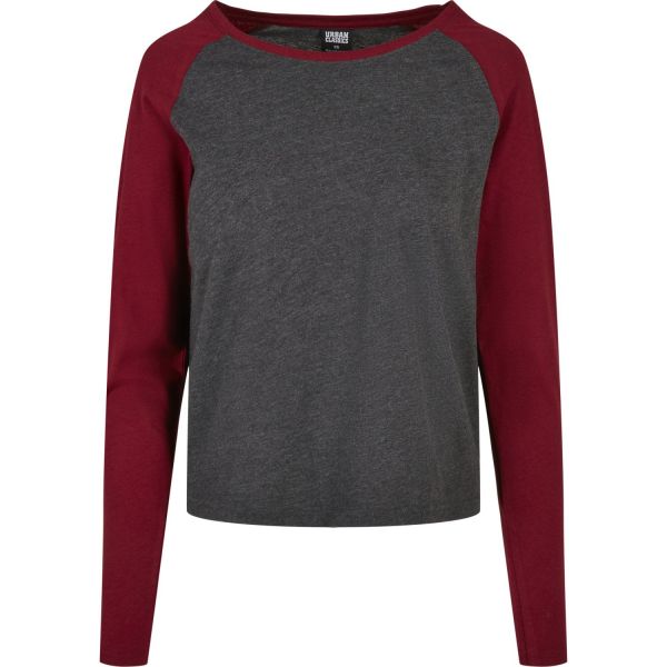 Urban Classics Ladies - RAGLAN Longsleeve charcoal