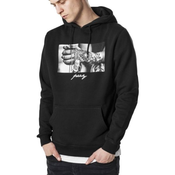 Mister Tee Fleece Hoody - PRAY 2.0 black