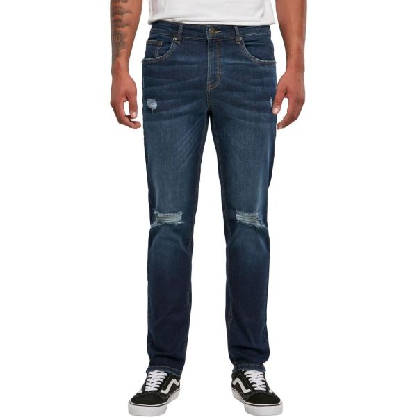 Urban Classics - Distressed Stretch Denim Jeans blue