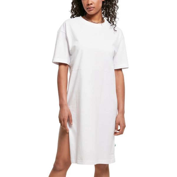 Urban Classics Ladies - Organic Oversized SPLIT Dress white