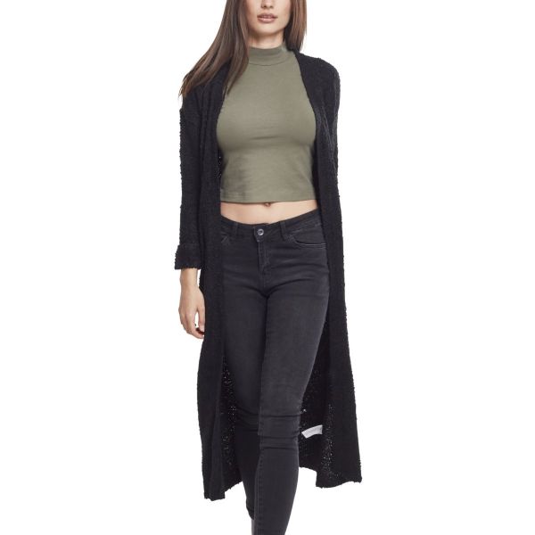 Urban Classics Ladies - BOUCLE Long Cardigan grey