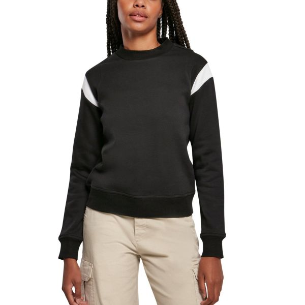 Urban Classics Ladies - COLLEGE Fleece Pullover schwarz