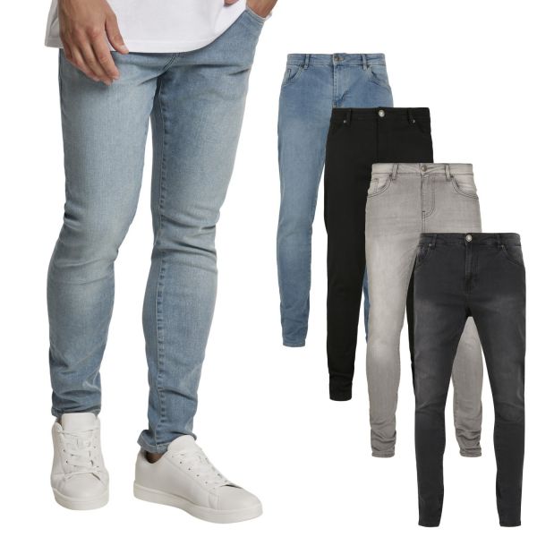 Urban Classics - Slim-Fit Stretch Denim Jeans mid grey