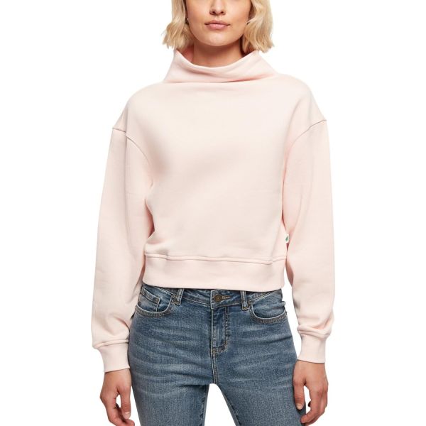 Urban Classics Ladies - Organic High Neck Pullover salvia