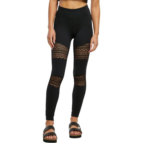 Urban Classics Ladies - Crochet Laces Strech Leggings