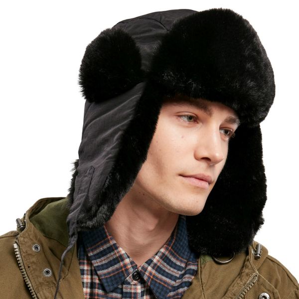 Urban Classics - Nylon TRAPPER Dog Ear Winter Hat black