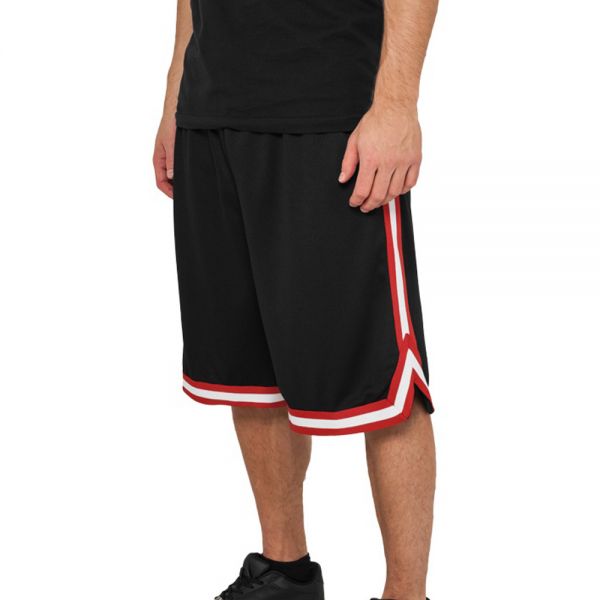 Urban Classics - MESH Shorts black / red