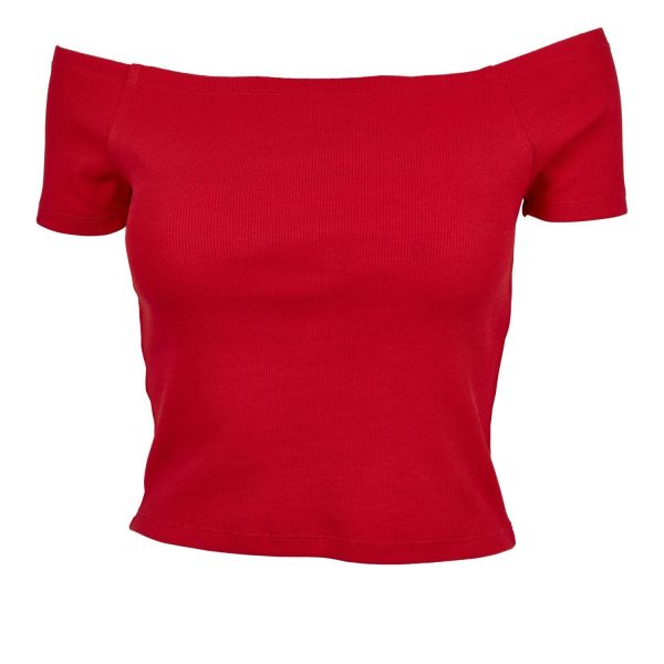 Urban Classics Ladies - Off Shoulder Rib Top khaki