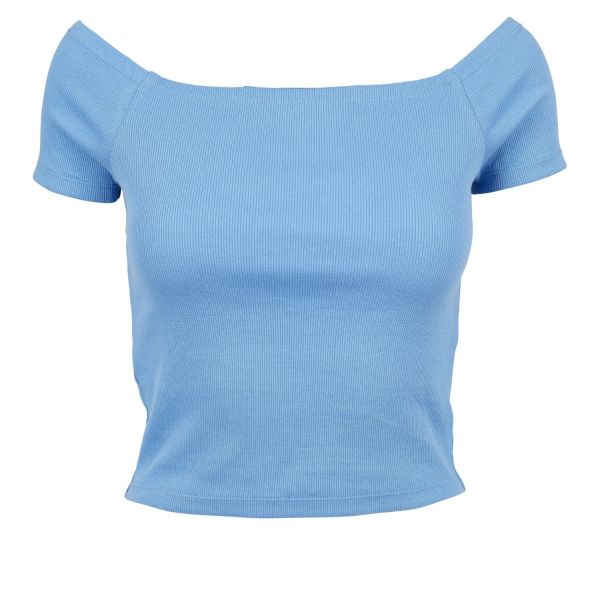 Urban Classics Ladies - Off Shoulder Rib Top trägerlos