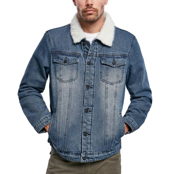 Brandit - SHERPA Denim Veste noir