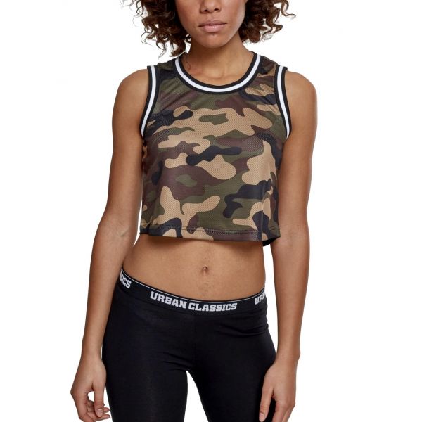 Urban Classics Ladies - Cropped Mesh Tank Top