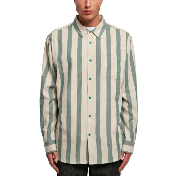 Urban Classics - Striped Shirt Hemd beige / softseagrass