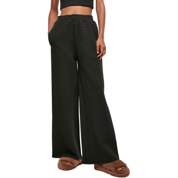 Urban Classics Ladies - Quilted Wide Leg Sweatpants