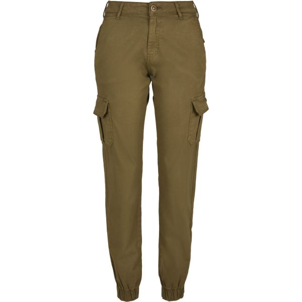 Urban Classics Ladies - High Waist Stretch Cargo Pants brown