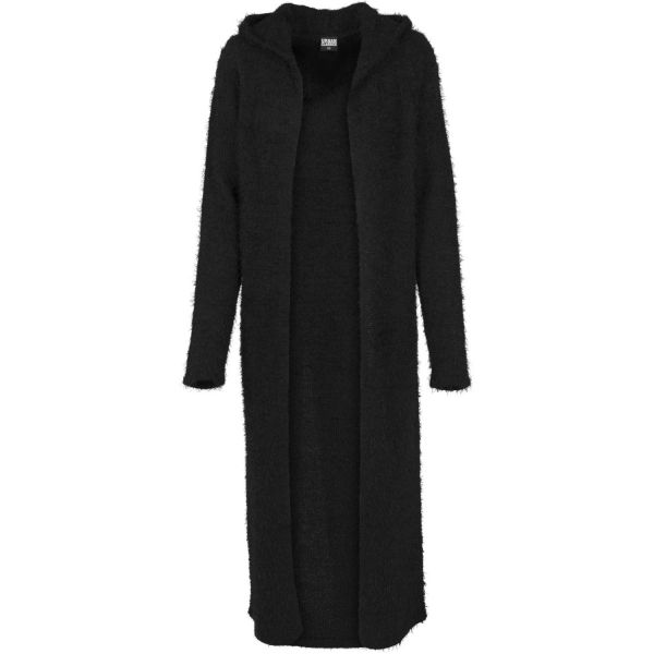 Urban Classics Ladies - Hooded Feather Long Cardigan