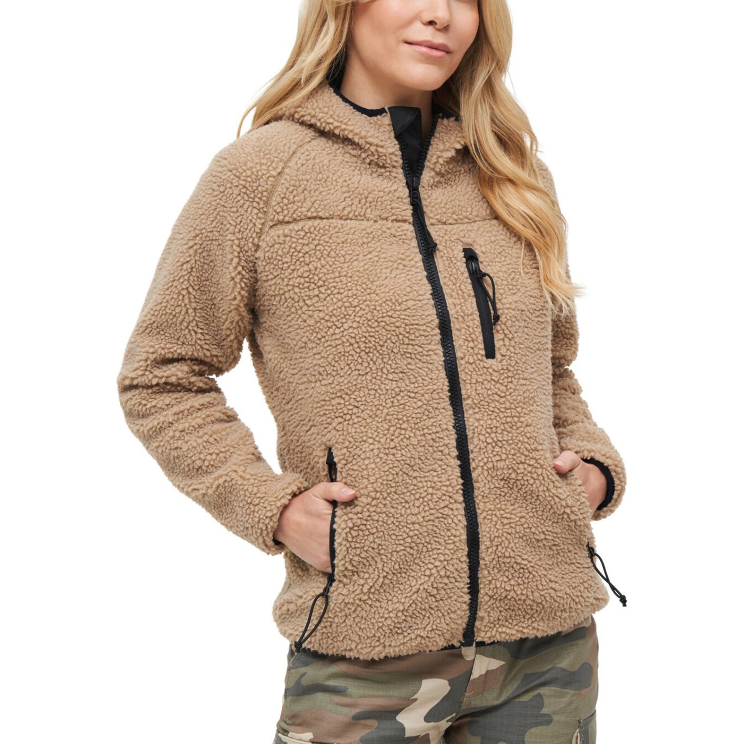 Brandit Ladies - Teddyfleece Jacket camel beige | Windrunner | Jackets |  WOMEN | URBAN STREET EN