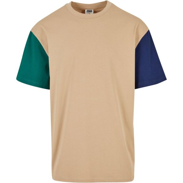 Urban Classics - Organic Oversized Colorblock Shirt beige